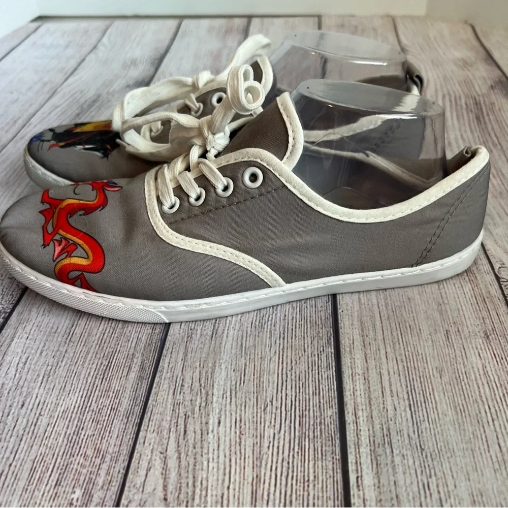 DISNEY Mulan Mushu Lace Up Sneakers Shoes 10